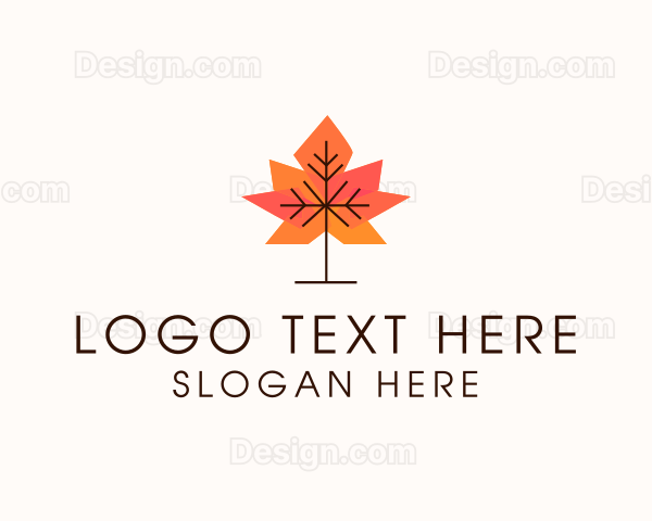 Garden Autumn Leaf Logo