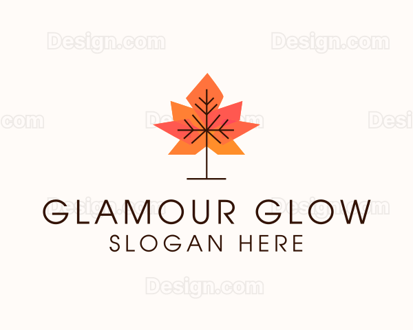 Garden Autumn Leaf Logo
