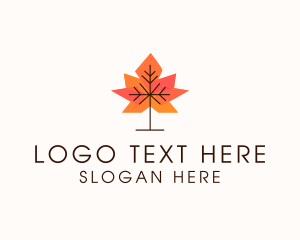 Garden Autumn Leaf Logo