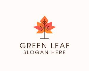 Garden Autumn Leaf logo design