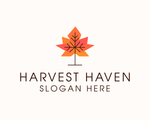 Garden Autumn Leaf logo design