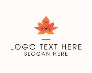 Autumn - Garden Autumn Leaf logo design