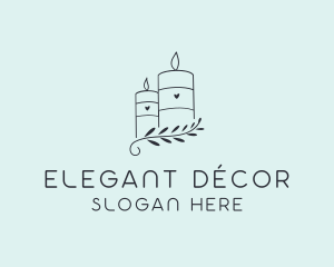 Candle Spa Decor logo design