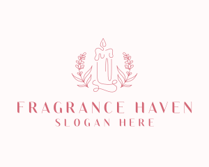 Flower Scented Candle logo design