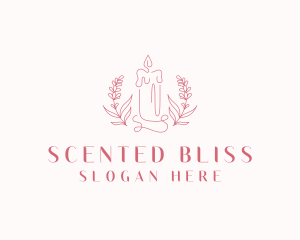 Flower Scented Candle logo design