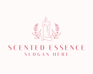 Flower Scented Candle logo design