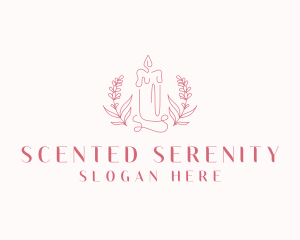 Flower Scented Candle logo design