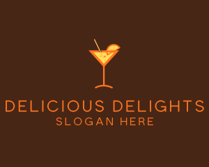 Fruit Cocktail Drink Logo