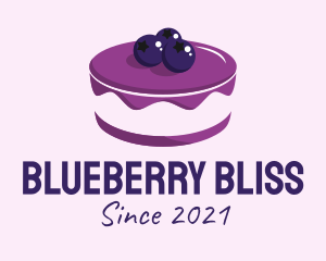 Sweet Blueberry Cake  logo design