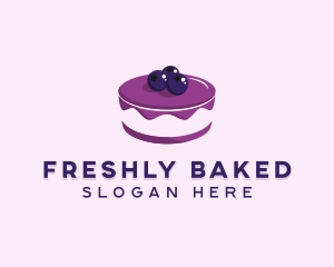 Sweet Blueberry Cake  logo design