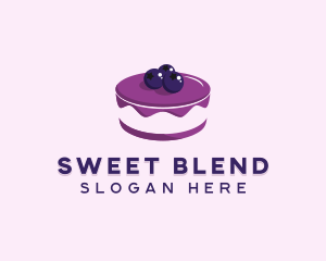 Sweet Blueberry Cake  logo design