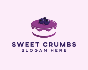 Sweet Blueberry Cake  logo design