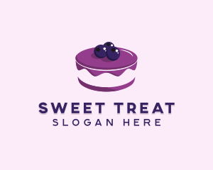 Sweet Blueberry Cake  logo design