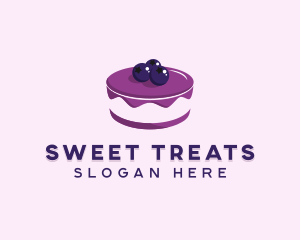 Sweet Blueberry Cake  logo design