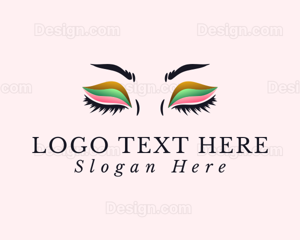 Colorful Eyeshadow Lashes Logo