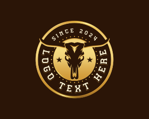 Cattle Bull Skull logo