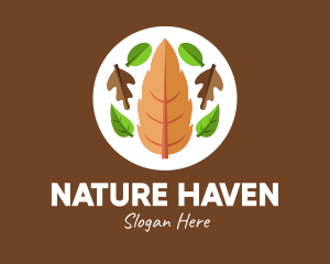 Nature Fall Leaves  logo design