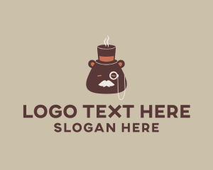 Cartoon Gentleman Bear logo