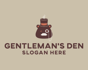 Cartoon Gentleman Bear logo design