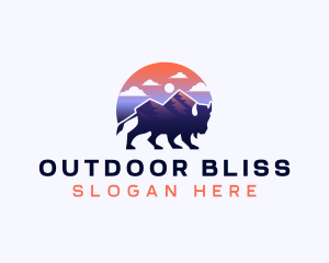 Buffalo Bison Adventure logo design