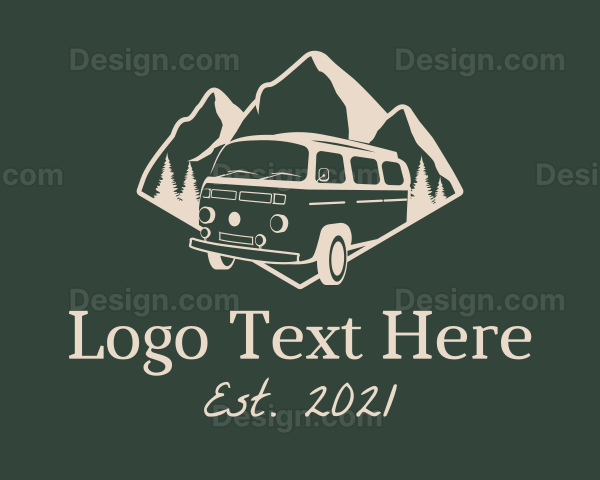 Camping Travel Van Logo