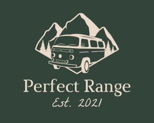 Camping Travel Van logo design