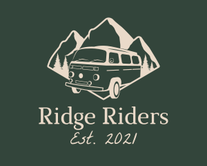 Camping Travel Van logo design