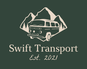 Camping Travel Van logo design