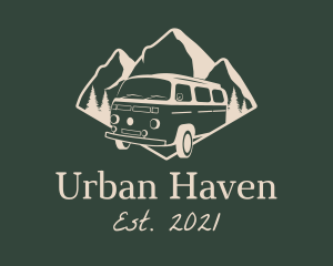 Camping Travel Van logo design