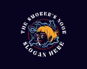 Lady Cigarette Smoker logo