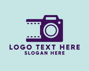 Social Media - Camera Film Strip Photography logo design