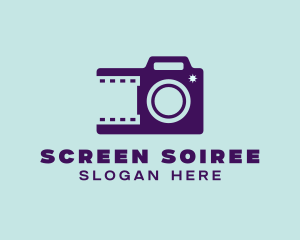 Camera Film Strip Photography  logo design