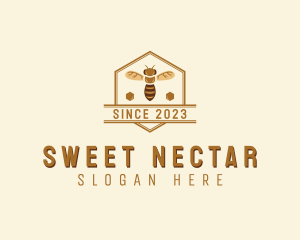 Honey Bee Honeycomb logo design