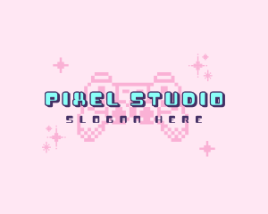 Pixel Gaming Controller logo design