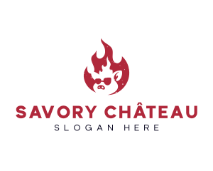 Pig Sunglasses BBQ Restaurant logo design