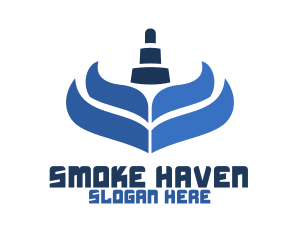 Blue Vape Smoke logo design