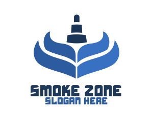 Blue Vape Smoke logo design