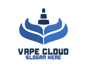 Blue Vape Smoke logo design