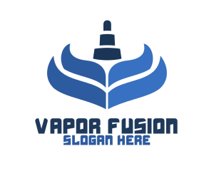 Blue Vape Smoke logo design