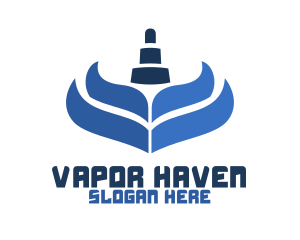 Blue Vape Smoke logo design