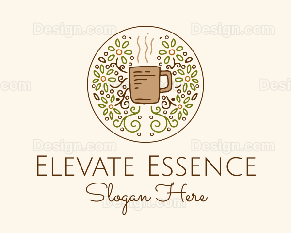 Organic Teahouse Drink Logo