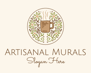 Organic Teahouse Drink  logo design