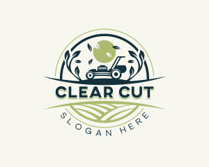 Landscaping Lawn Mower logo design