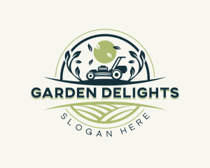 Landscaping Lawn Mower logo design