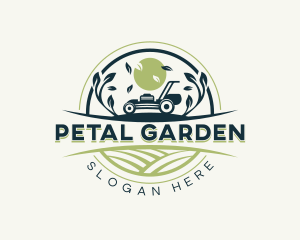 Landscaping Lawn Mower logo design