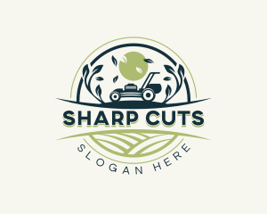 Landscaping Lawn Mower logo design