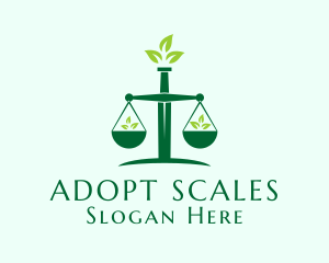 Organic Sword Scale  logo design