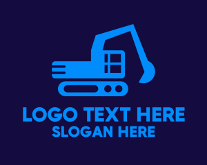 Excavator Construction Truck Logo