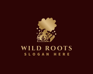 Tree Root Book logo design