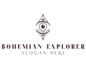 Bohemian Eye Tarot logo design